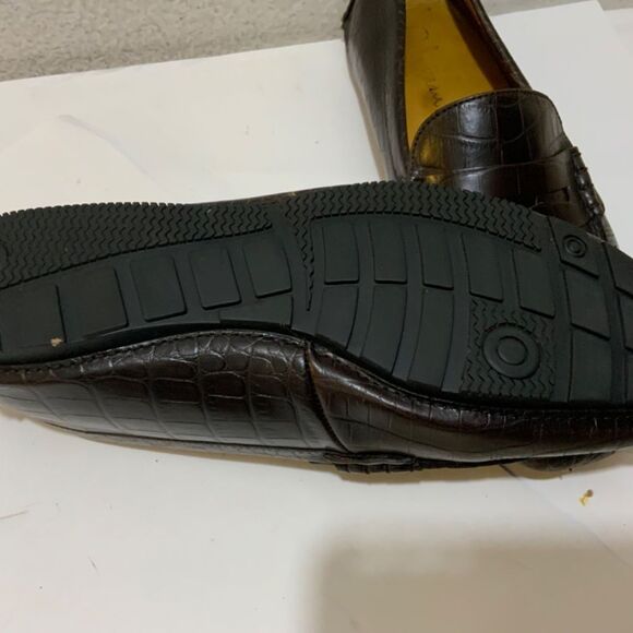 Cole Haan Driver Moccasin Loafers Mens Size 11.5 M Croc Embossed Leather main image 8